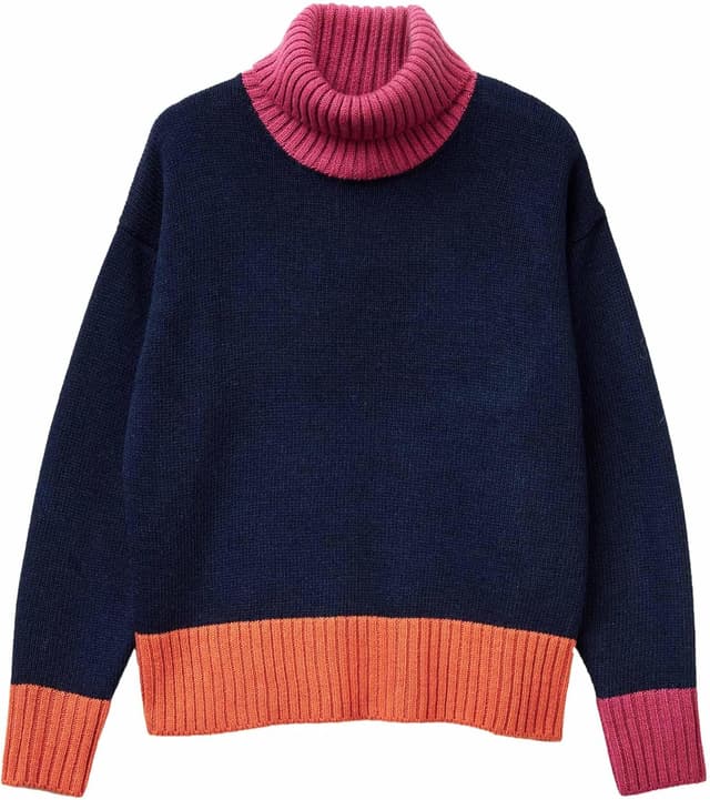 Detalle de United Colors of Benetton Maglia dolcevita con spalla scesa e bordo a contrasto