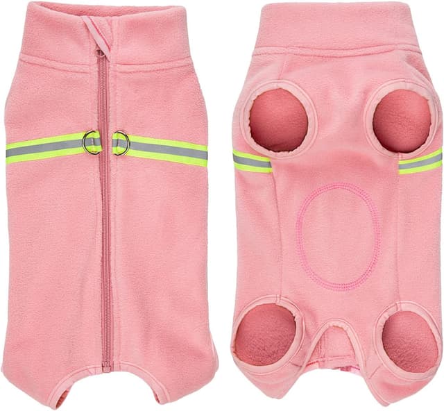 Detalle 2 de BT Bear Cosy Polar Fleece Coat for Dogs (Full Body Jacket) – Pink, Size L