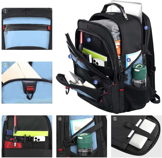 Thumbnail 1 de Z-MGKISS Z-MGKISS Travel Laptop Backpack 52L – TSA-friendly 17.3 inch Overnight Rucksack