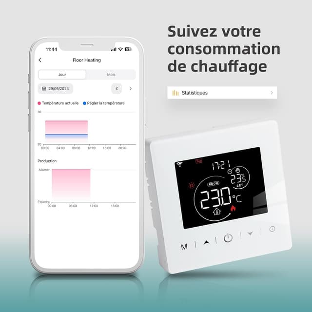 Thumbnail 1 de Thermostat connecté 3A 🌡