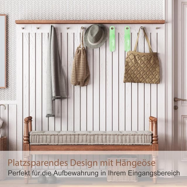 Detalle de Teepacioka Kunststoff Schuhlöffel im 2er-Set – kurzer Mini-Schuhanzieher mit Wandhalterung, 18,7 cm