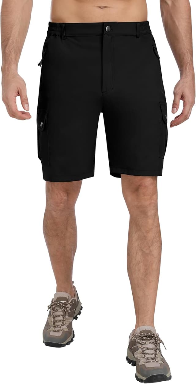 Detalle 2 de MoFiz Short de randonnée homme à séchage rapide et 5 poches