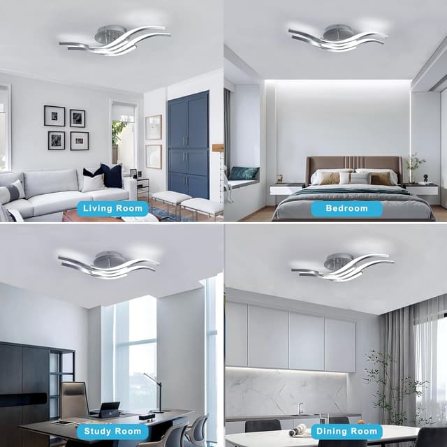 Thumbnail 6 de Toolight Lámpara de Techo 32W LED Plafón Curvo 60cm