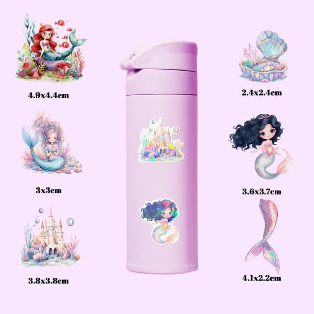 Thumbnail 2 de Hongma Meerjungfrau Glitzer Sticker 6er Set