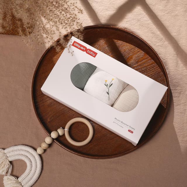 Thumbnail 5 de Muslin Baby Fitted Sheet 83x43x10 cm