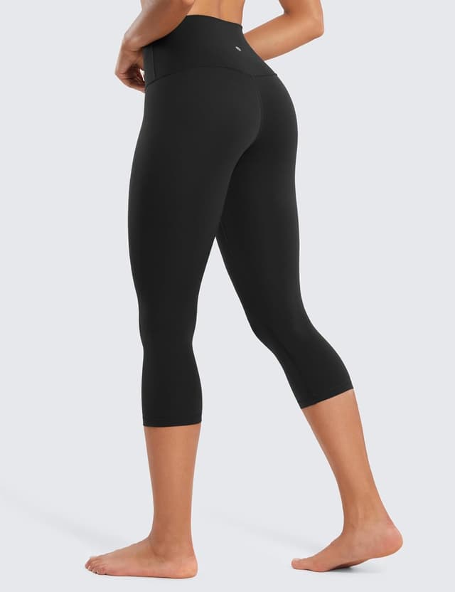 Detalle de CRZ YOGA Butterluxe da donna a vita alta: leggings capri da salotto per yoga