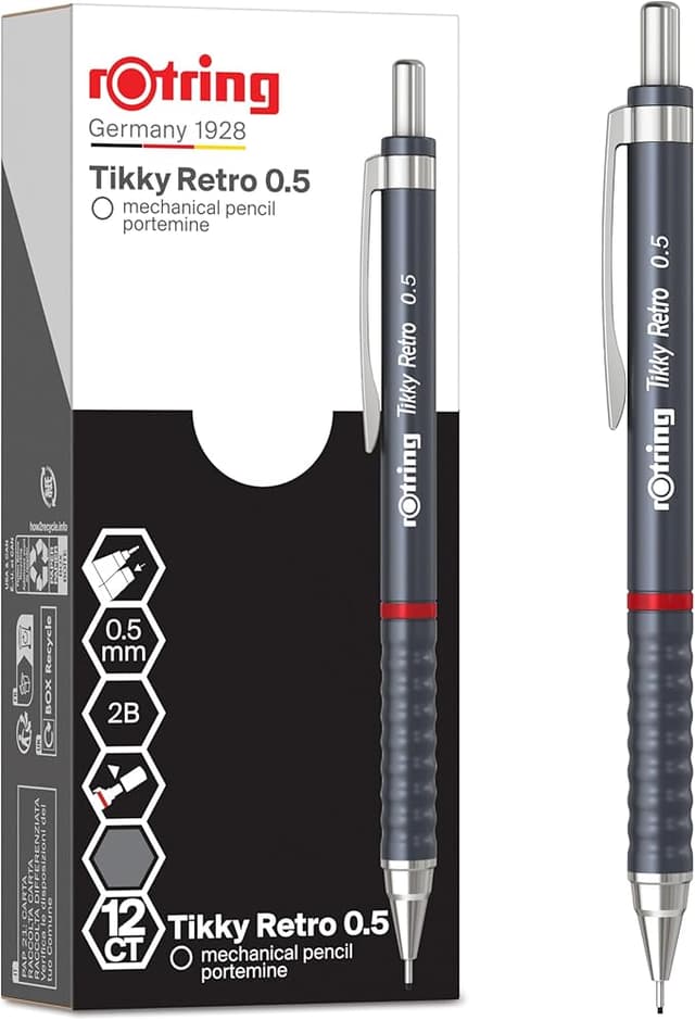 Imagen de rOtring Tikky Portaminas Retro 2B, 0,5 mm, 12 Uds ✏ en OfertitasTOP
