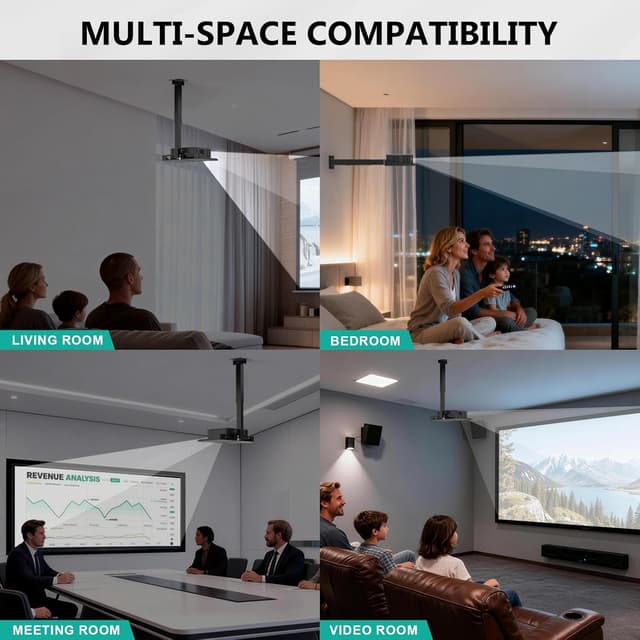 Detalle de WALI Projector Mount Tray 22lbs adjustable