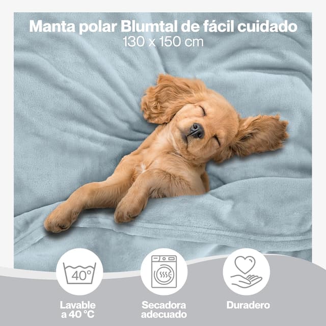 Thumbnail 2 de Blumtal Manta Polar Acolchada Suave - Azul Claro 🛋