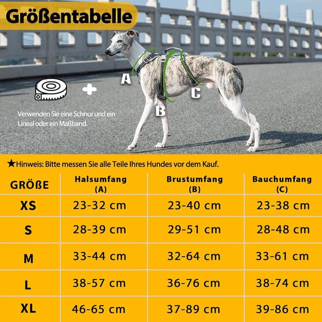 Detalle 2 de Huntboo Sicherheitsgeschirr für Hunde (Ausbruchsicher, reflektierend) – Schwarz, XS