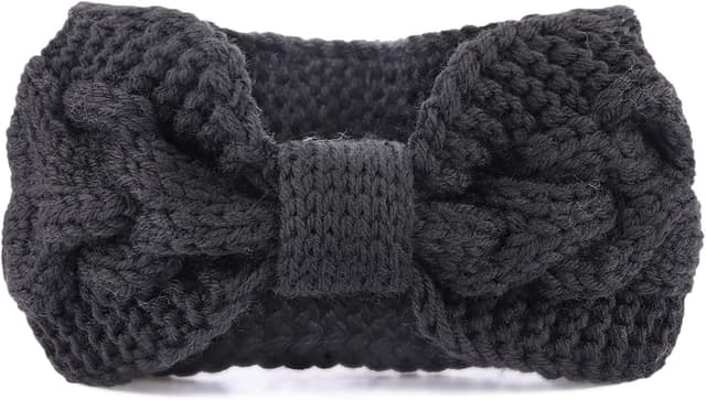 Detalle de DRESHOW Damen Winter Stirnbänder im 4er-Set – Strick, Ohrwärmer-Stil mit Turban-Optik