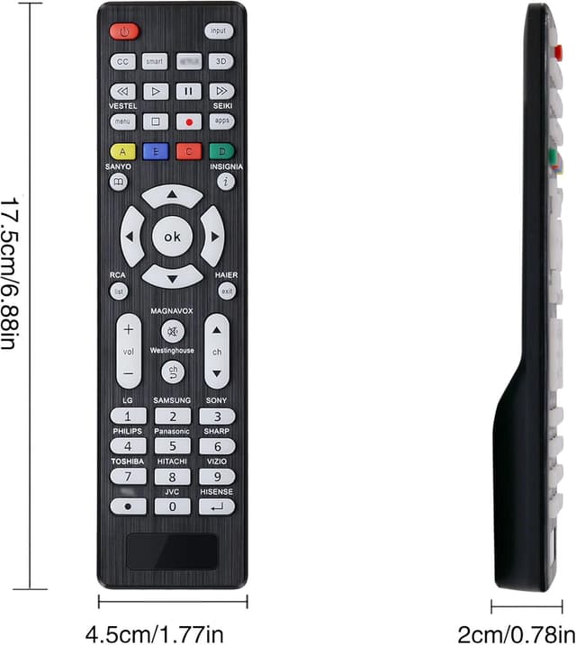 Detalle 2 de Universal TV Remote (Backlit) – Works with Sanyo, Philips, Toshiba, LG, Samsung, Sony & more