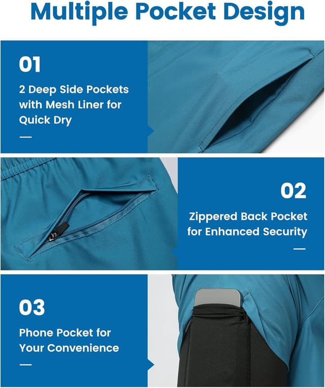 Detalle 2 de MaaMgic Herren-Badehose 2 in 1 7