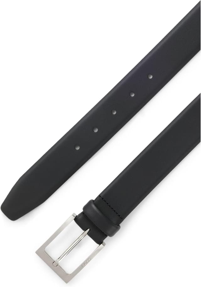 Detalle 2 de Ceinture en cuir BOSS Barnabie pour homme, boucle à ardillon
