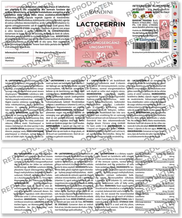 Thumbnail 6 de Lactoferrin Bandini 200 mg plus Vitamin C