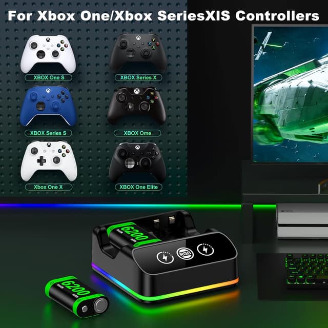 Detalle de Xbox controller battery pack 2x6200mWh