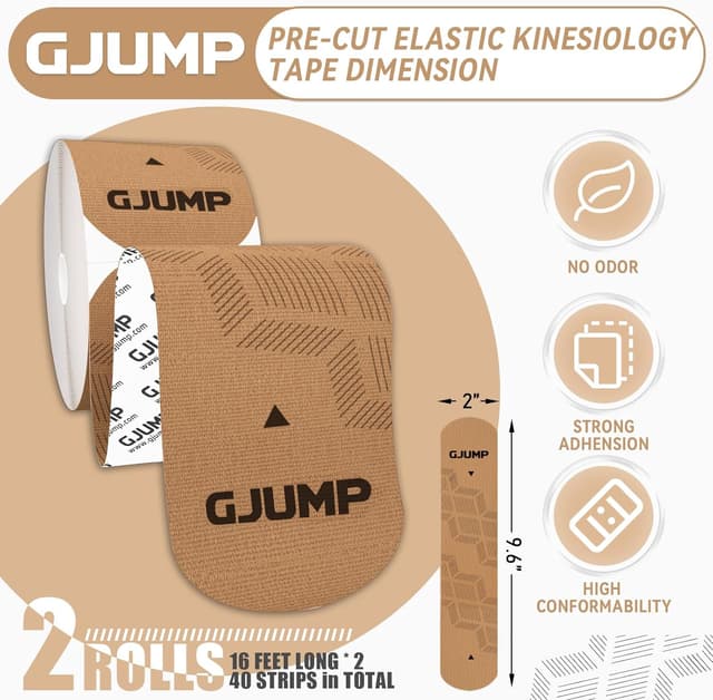 Thumbnail 3 de GJUMP Kinesiology Tape, 40 Strips ⚙