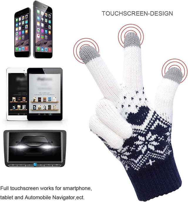 Detalle 2 de KQueenStar Direct Women’s Winter Touchscreen Gloves – soft, warm and fluffy with touchscreen fingers