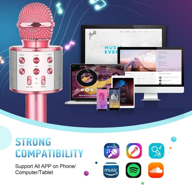 Thumbnail 5 de Karaoke Mikrofon für Kinder 4 Modi