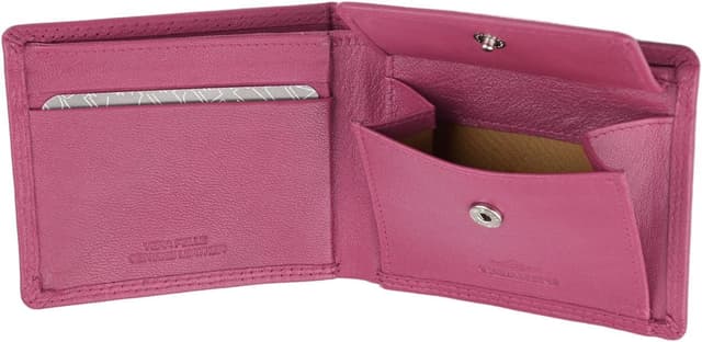 Detalle de CHARRO Portefeuille homme en cuir véritable fin avec porte-monnaie à bouton-pression