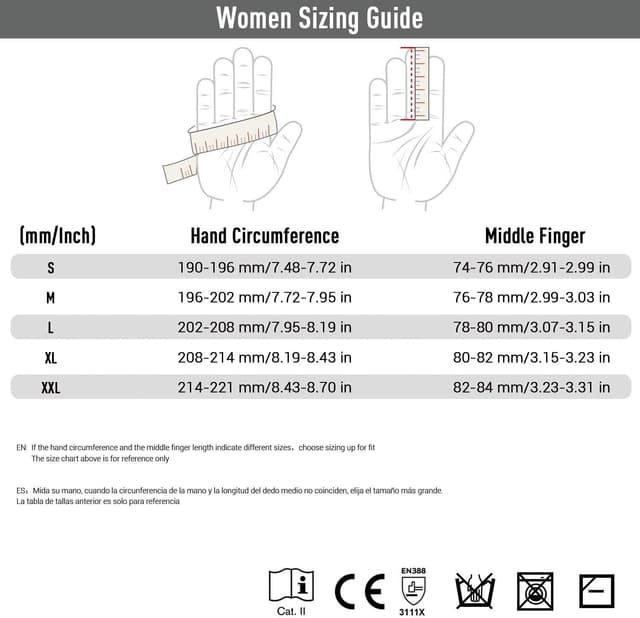 Detalle de Vgo… Guanti da giardinaggio donna antispine in pelle di capra antiscivolo, maniche lunghe (Taglia 7/S) – 1 paio