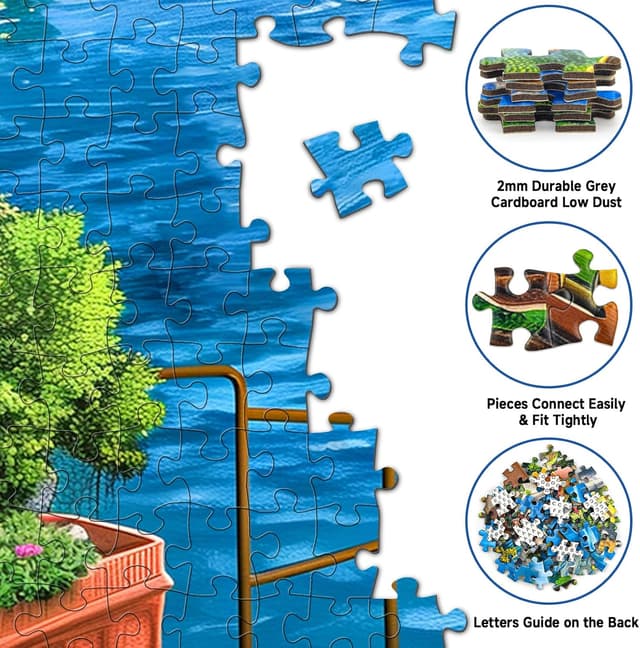 Detalle 2 de Puzzle 1000 Teile Seenlandschaft, 70 x 50 cm