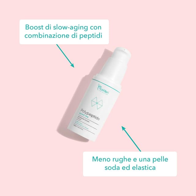 Detalle de colibri skincare POLYPEPTIDE BOOSTER siero peptidico 30 ml per fronte e zona glabellare