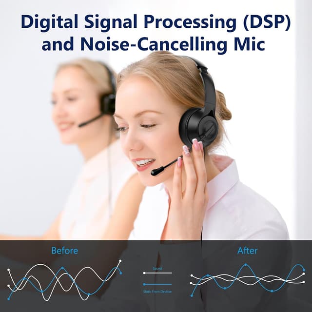 Detalle de Rebocico USB headset 2-in-1 for calls