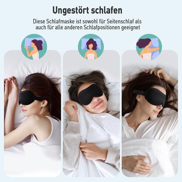 Thumbnail 6 de Umisleep Schlafmaske Seitenschläfer 3D-Augenhöhlen 😴