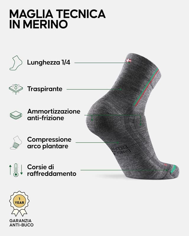 Thumbnail 1 de DANISH ENDURANCE Calze Merino ciclismo 2 paia