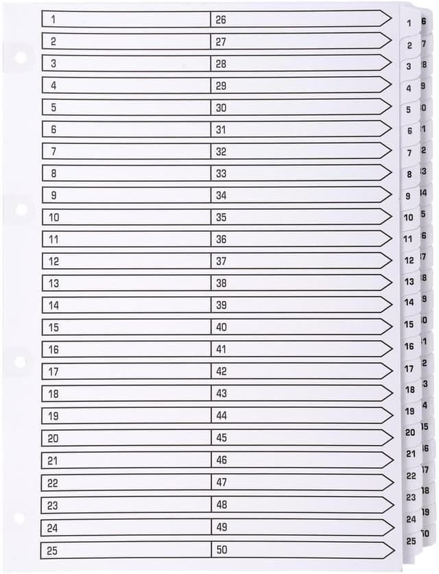 Thumbnail 6 de Exacompta MWD1-20Z-EW Mylar Indices 20-Part