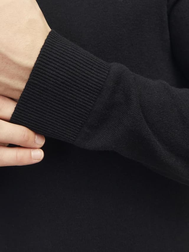 Detalle de Jack & Jones Homme : gilet en tricot à quart zippé, coupe droite