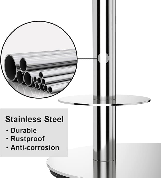 Detalle de Porta carta igienica in acciaio inox con dispenser per 3 rotoli