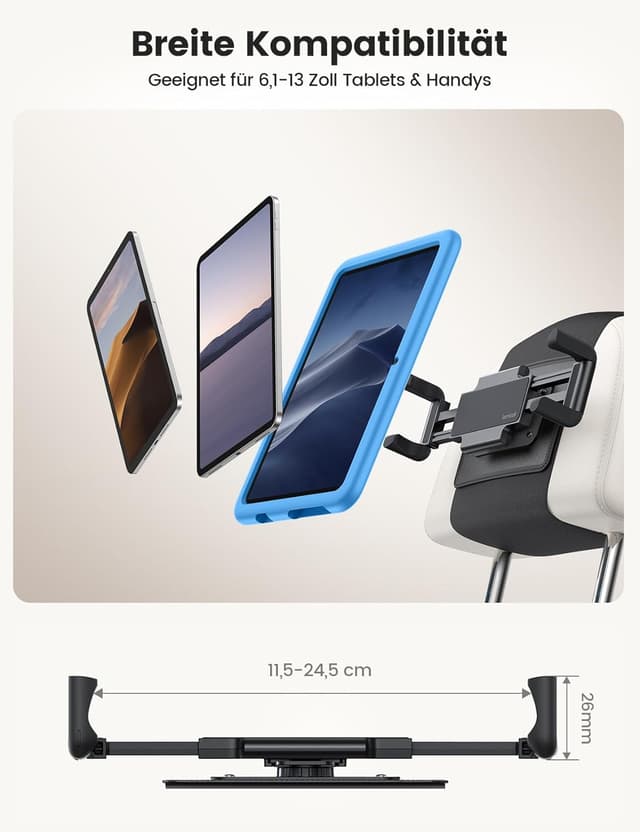 Detalle 2 de Lamicall Tablet Halterung Auto 2er Set