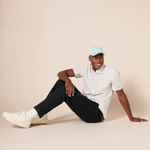 Detalle 2 de Amazon Essentials pantalones informales estilo chino para hombre elásticos y corte ajustado negro (29W/30L)