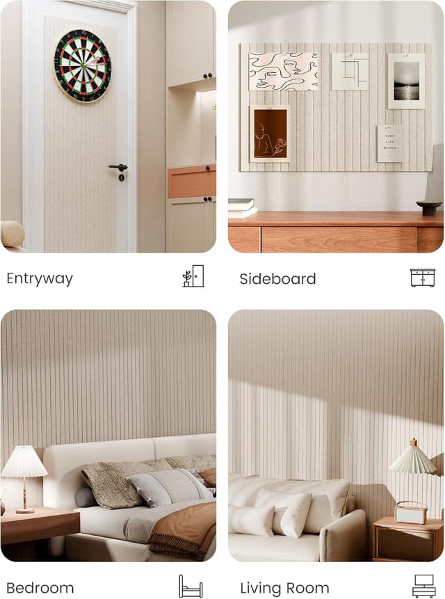 Detalle de Bumusty felt cork board alternative tiles (6-pack) for offices, classrooms and home