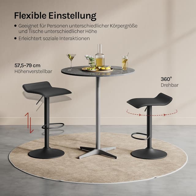 Thumbnail 5 de WOLTU Barhocker 57,5–79 cm höhenverstellbar