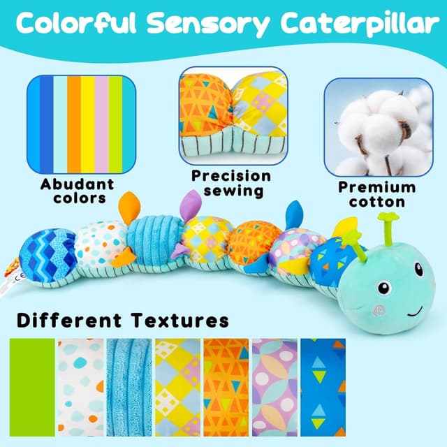 Detalle de Lypsochaat Caterpillar sensory toy for 0-6 months