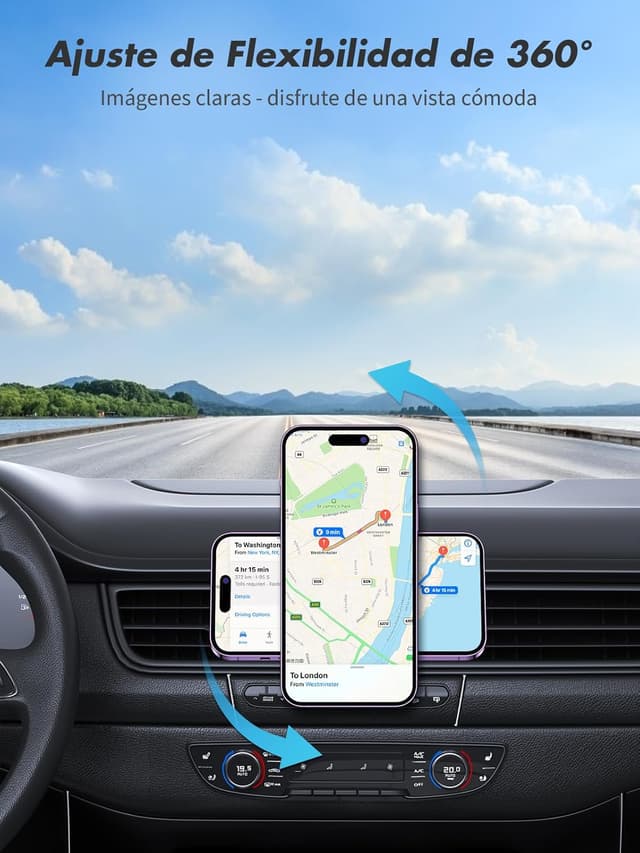 Thumbnail 3 de Rolgno Cargador Inalámbrico Coche magnético 7.5W