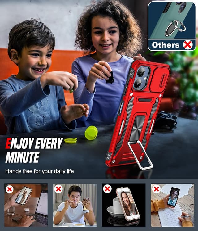 Thumbnail 6 de LeYi Galaxy A06 Rugged Case with Ring Stand