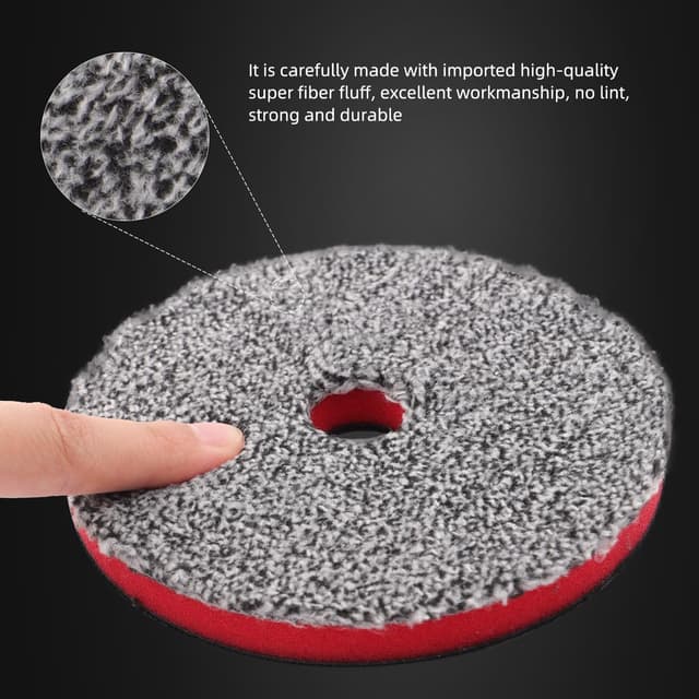 Detalle 2 de SPTA 6" Microfiber Cutting Pads (150mm), 3-Pack Soft Wax Removal & Detailing Pads for Polishing and Scratch Help