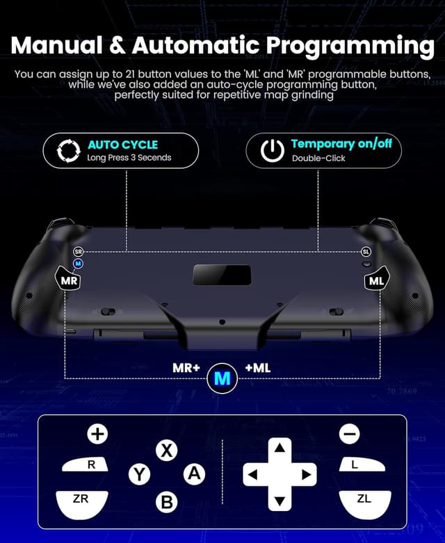 Detalle 2 de Elegamefy Wireless Switch 2 Controller mit Hall-Effekt Joysticks (keine Totzone), Turbo, Turbo & RGB für Nintendo Switch 2