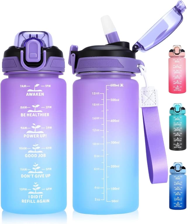 Detalle de SUPPRUI 600ml straw water bottle