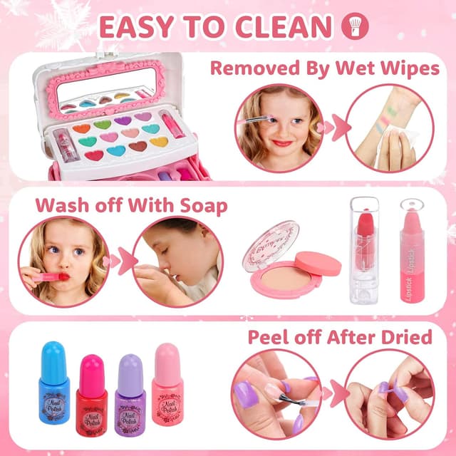 Thumbnail 2 de Kids Makeup Set 55pcs washable for ages 4โ10 ๐