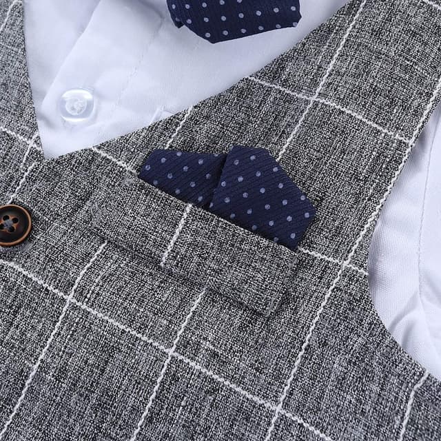 Thumbnail 4 de famuka Baby Boys Tuxedo Suit Set