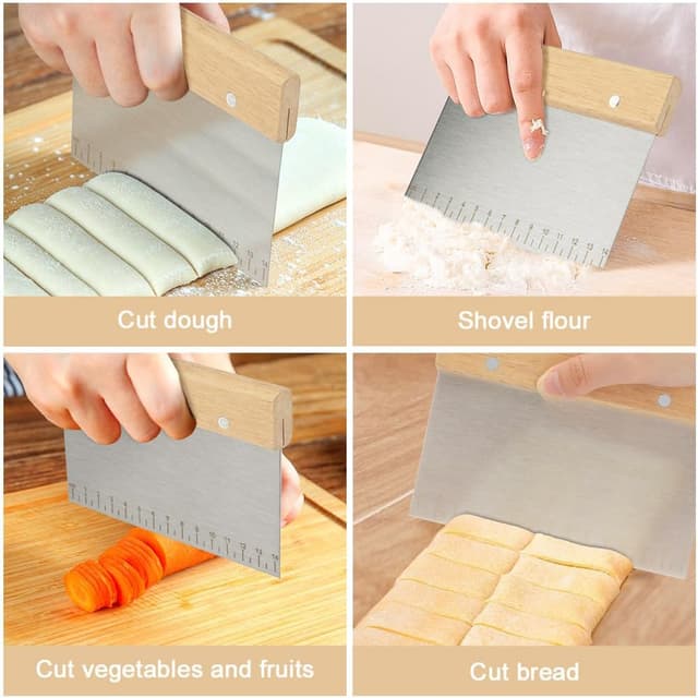 Detalle 2 de Vicloon Juego de Cortadores de Pizza y Masa 🍕