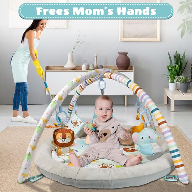 Thumbnail 6 de Plush Play Mat Baby Gym with 6 Toys
