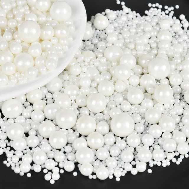 Detalle de OSDUE Weiße Streusel 130g Zuckerperlen 🎂