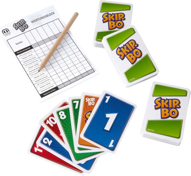 Detalle 2 de Mattel Games Skip-BO Deluxe Kartenspiel 30 Min 🎲
