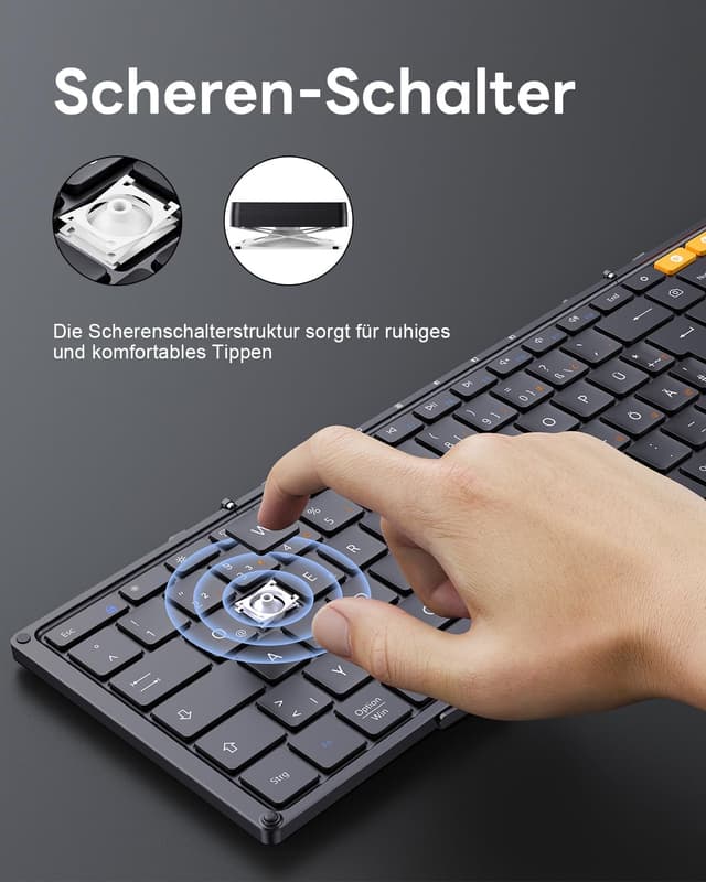 Thumbnail 6 de ProtoArc XK01 Faltbare Tastatur 210 mAh ⌨